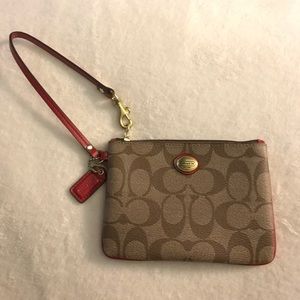 Coach leather wristlet