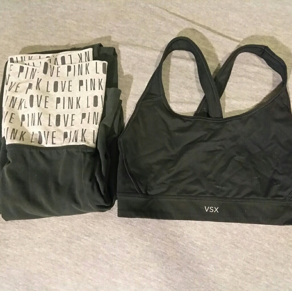 Victorias secret yoga pants and sports bra