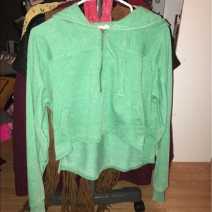 Mint green crop sweatshirt