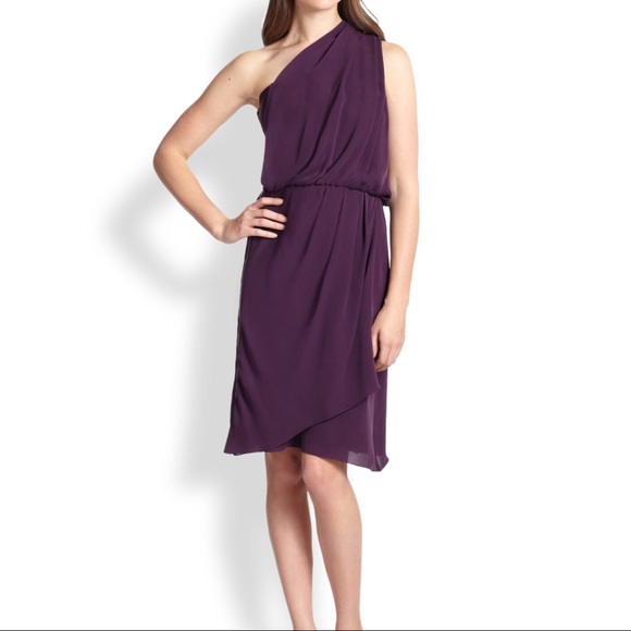 Rebecca Taylor Dresses & Skirts - 🎬 Rebecca Taylor Purple One Shoulder Dress