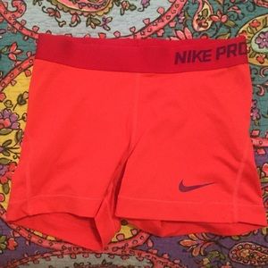 Coral Nike Pro Spandex