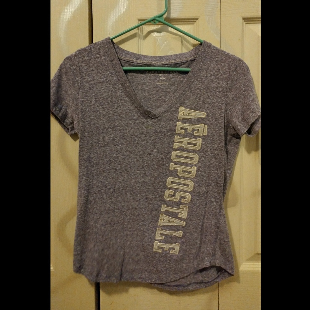 Purple Aeropostale v neck shirt