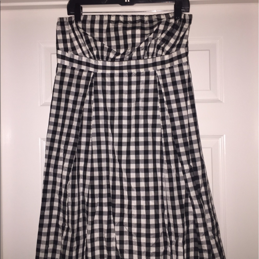 Brand new Strapless gingham dress size 12