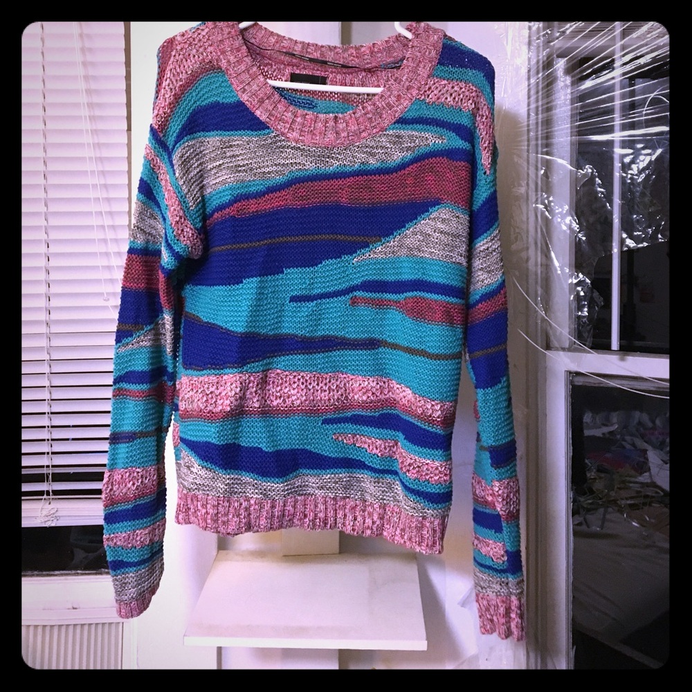 Colorful Vero Moda sweater in pink green and blue