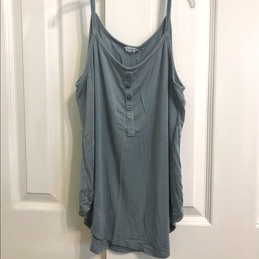 Light blue flowy tank