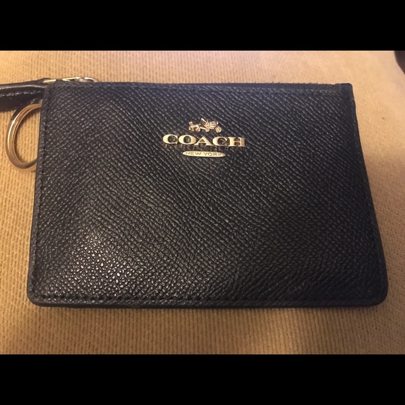 Coach Accessories - COACH MINI skinny id key case crossgrain leather