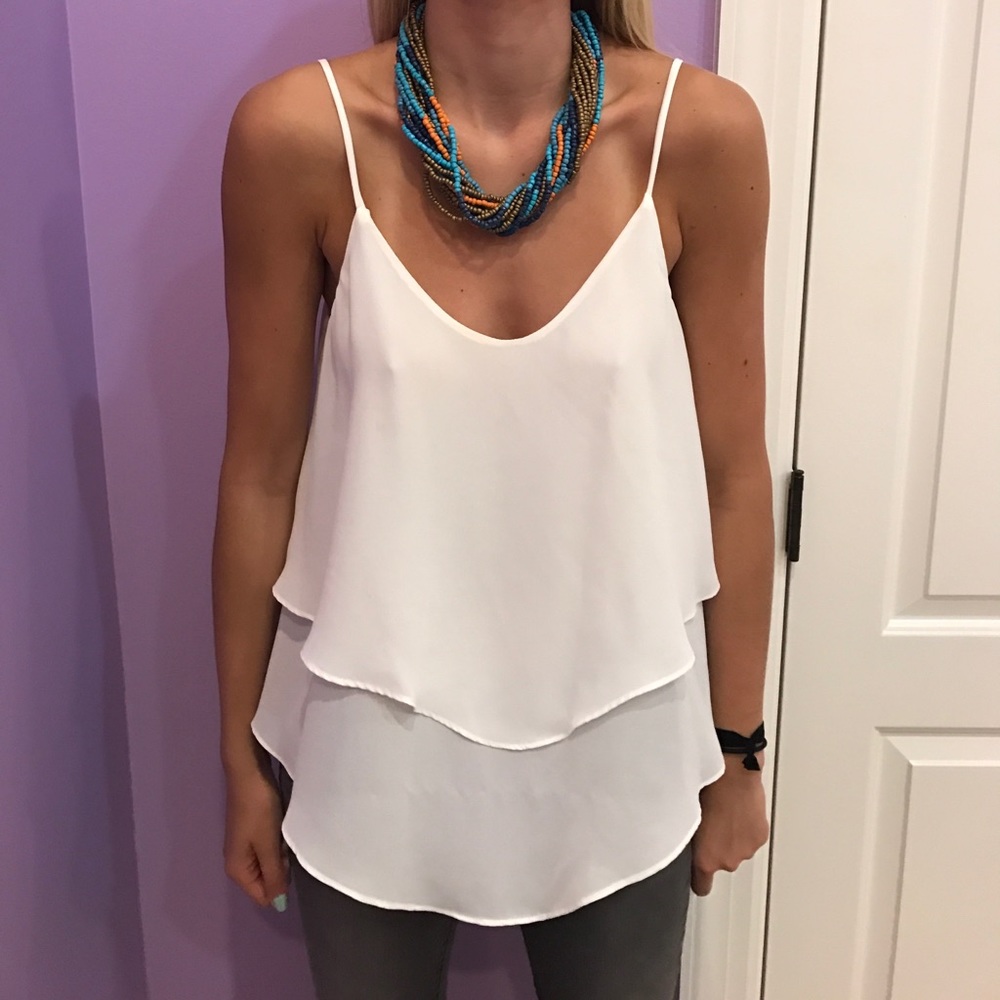 Necklace and White Tank