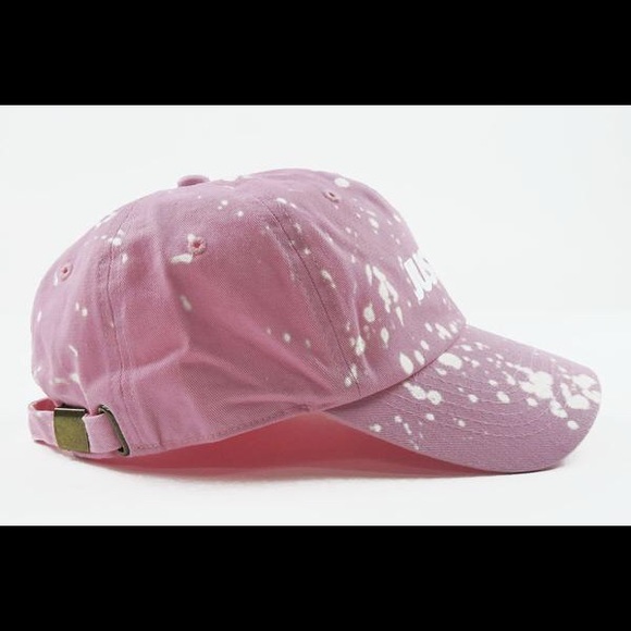 Stussy Accessories - Bleached Just Trap Dad Cap - Pink Stussy Accessories - Bleached Just Trap Dad Cap - Pink