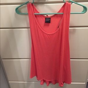 Cute coral workout or casual tank top