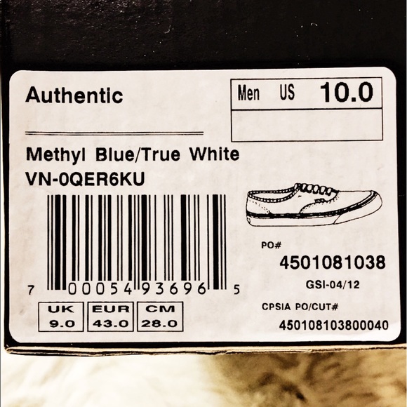 SOLD Methyl Blue/True White Vans 💙 - Picture 6 of 6