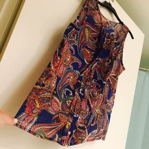 XL Banana Republic Blue Paisley Tank