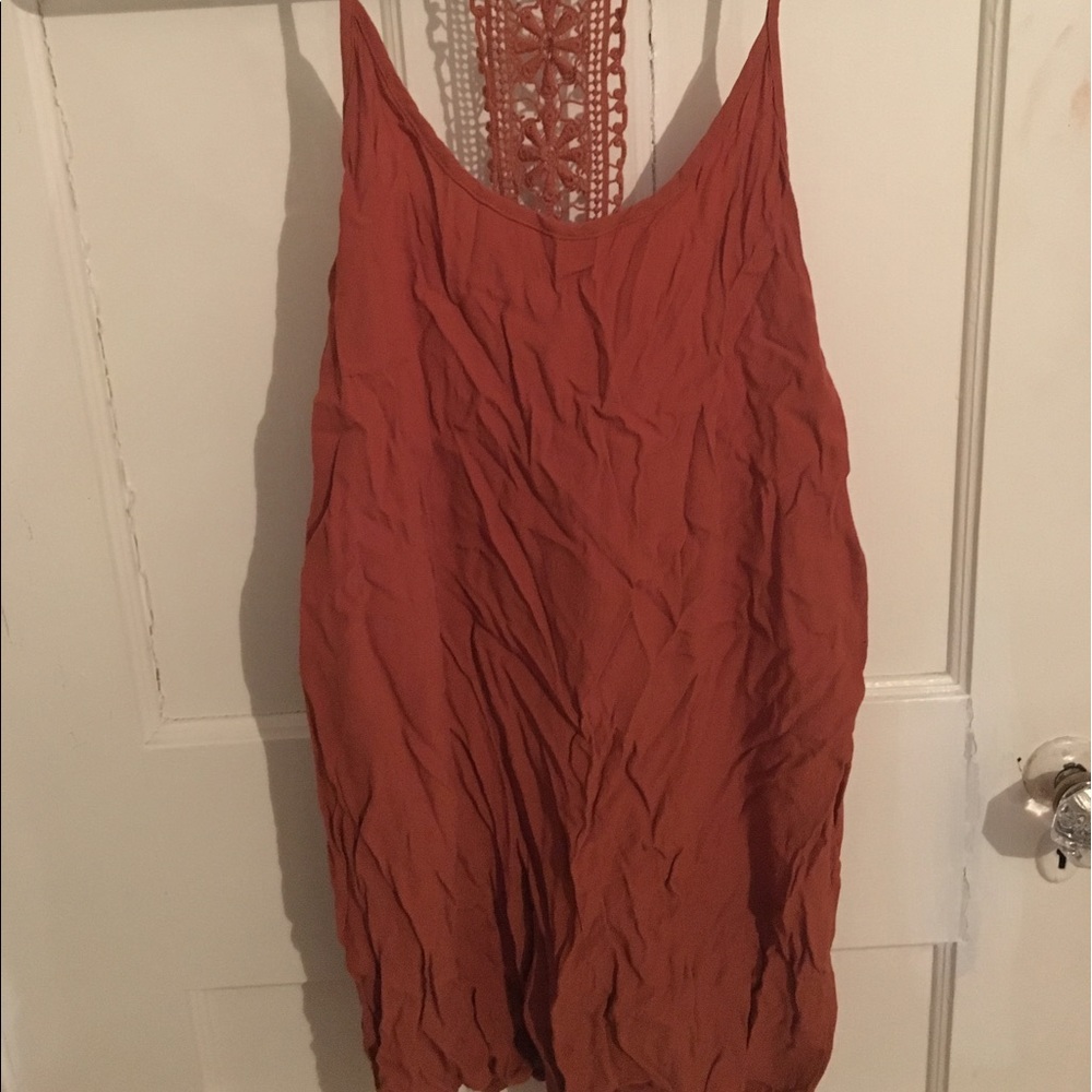 Rust orange crochet dress
