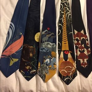 assorted animal ties