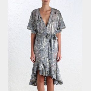 Zimmermann Havoc Flounce Wrap Dress, AU0/US2-4