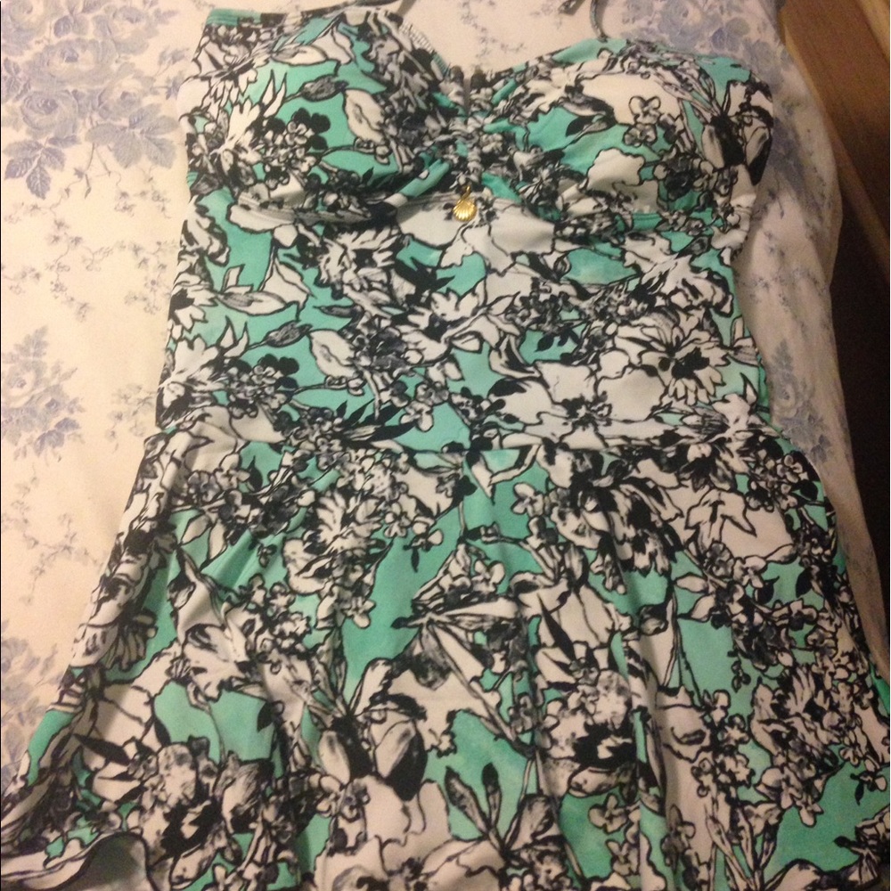 Floral Turquoise swimsuit