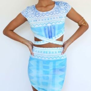 Sabo Skirt Turqouise Set