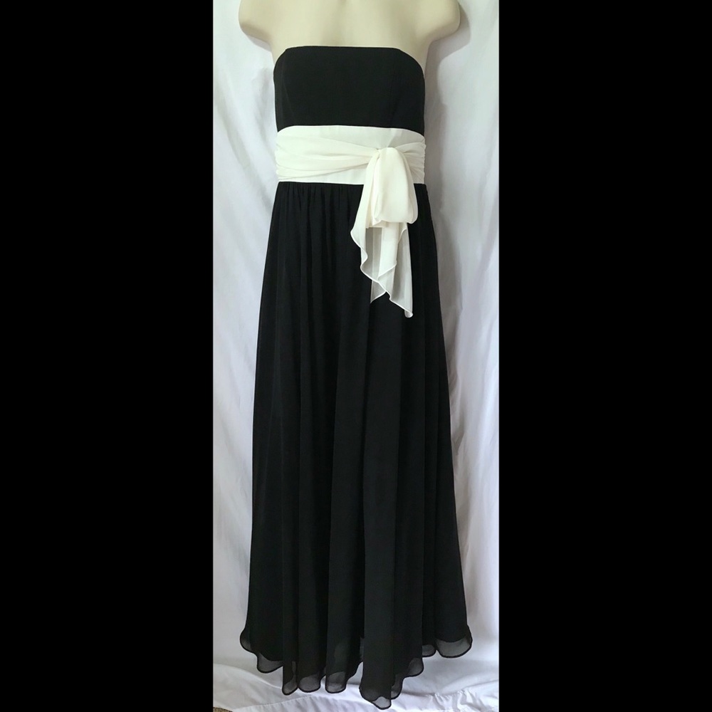 Prom! Formal sexy strapless Chiffon Black Dress