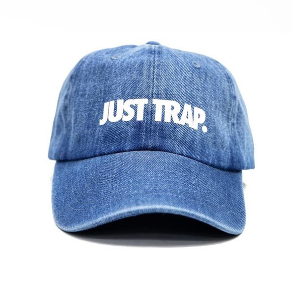 Accessories - 🚫Sold🚫Just Trap Dad Cap - Denim Accessories - 🚫Sold🚫Just Trap Dad Cap - Denim