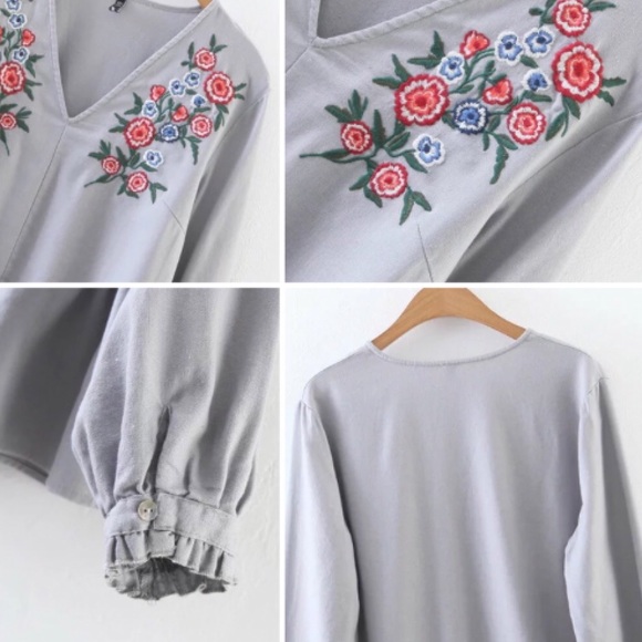 🎉HP🎉New Elegant Embroidered Blouse - Picture 5 of 5