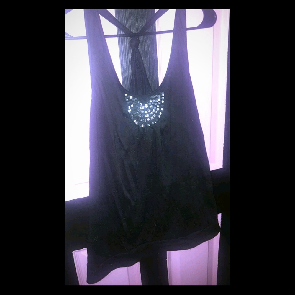 Black tank top