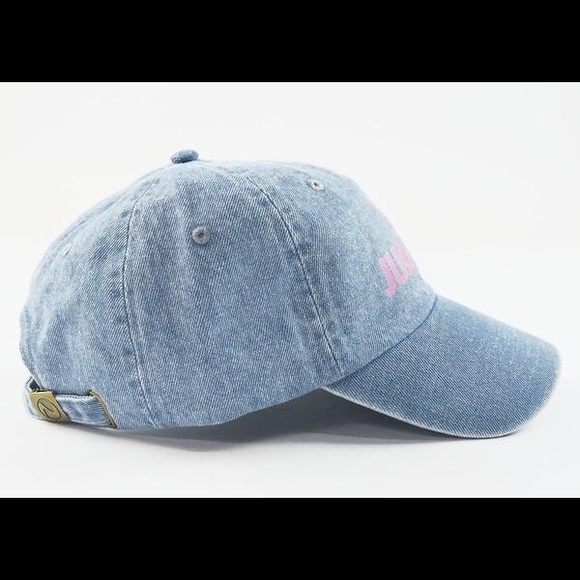 Stussy Accessories - Just Trap Dad Cap - Denim w/ Pink Stussy Accessories - Just Trap Dad Cap - Denim w/ Pink