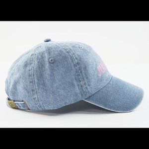 SuperlineATL Accessories - Just Trap Dad Cap - Denim w/ Pink SuperlineATL Accessories - Just Trap Dad Cap - Denim w/ Pink