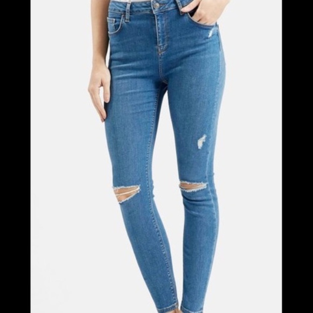 Topshop Jamie Ripped Knee Jean