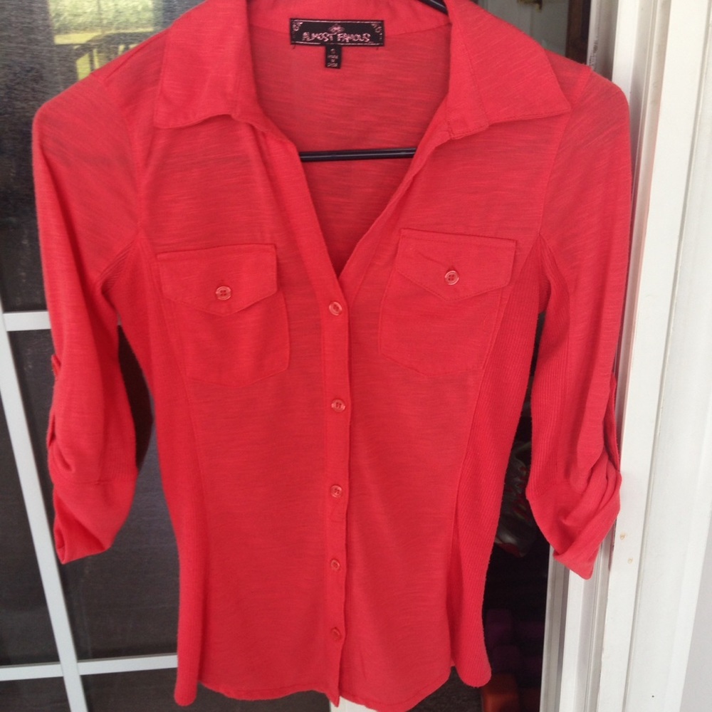 Button-up Quarter Sleeve Shirt