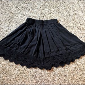 Black Lace Mini Skirt