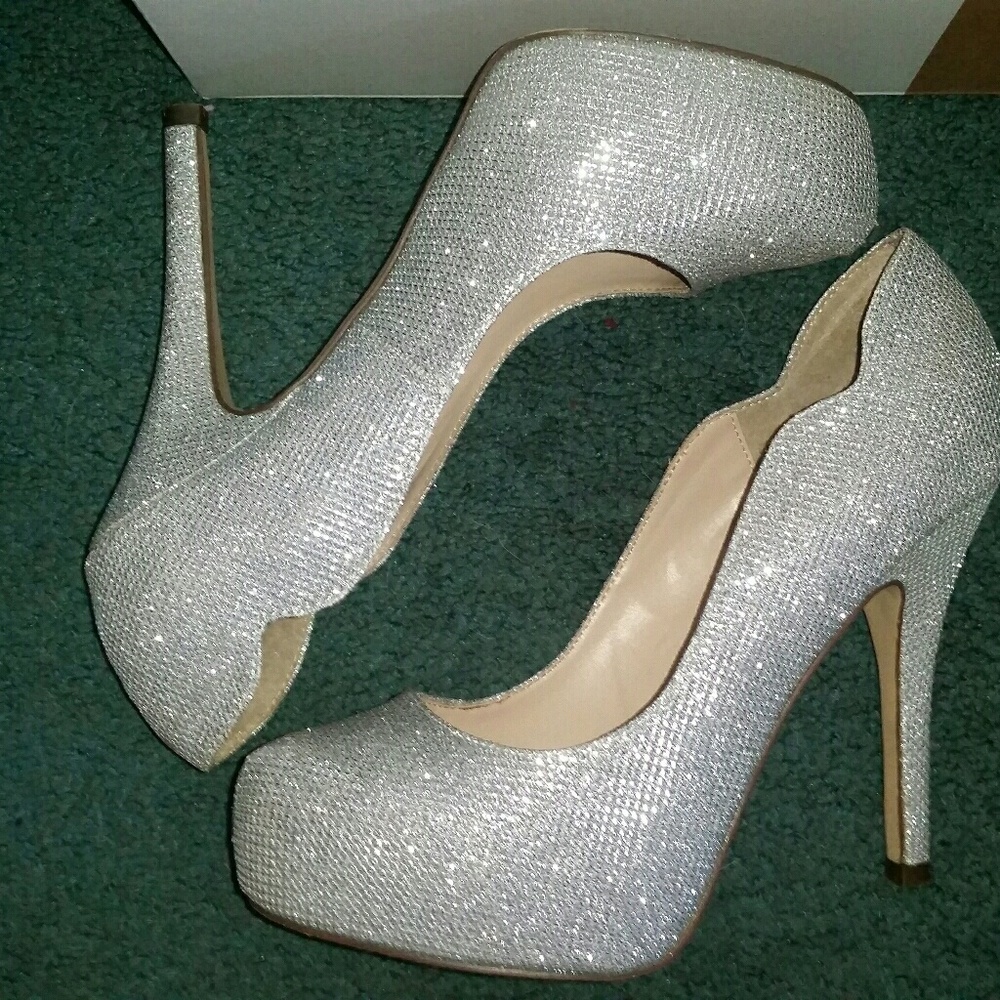 Silver "Call it Spring" heels