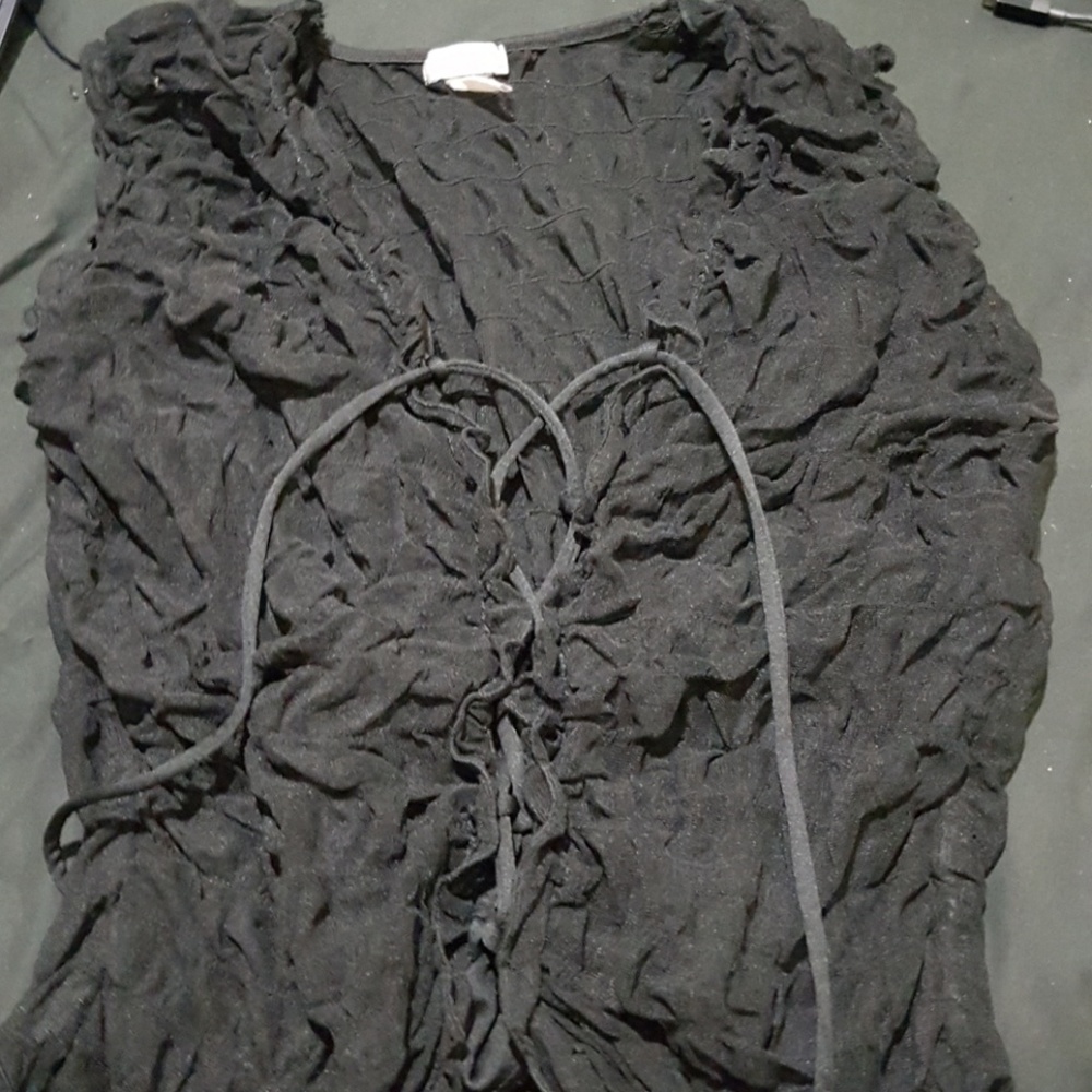 Mesh Black Top Lace Up Center