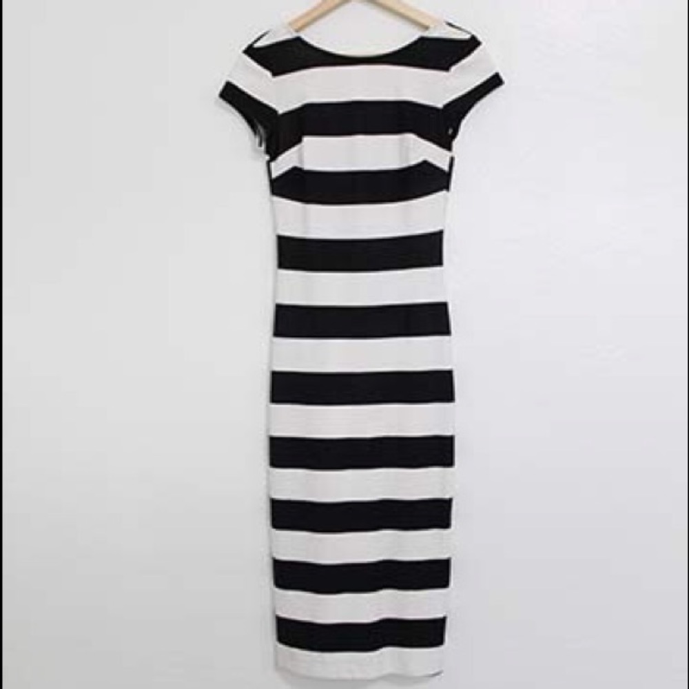 Striped midi dress