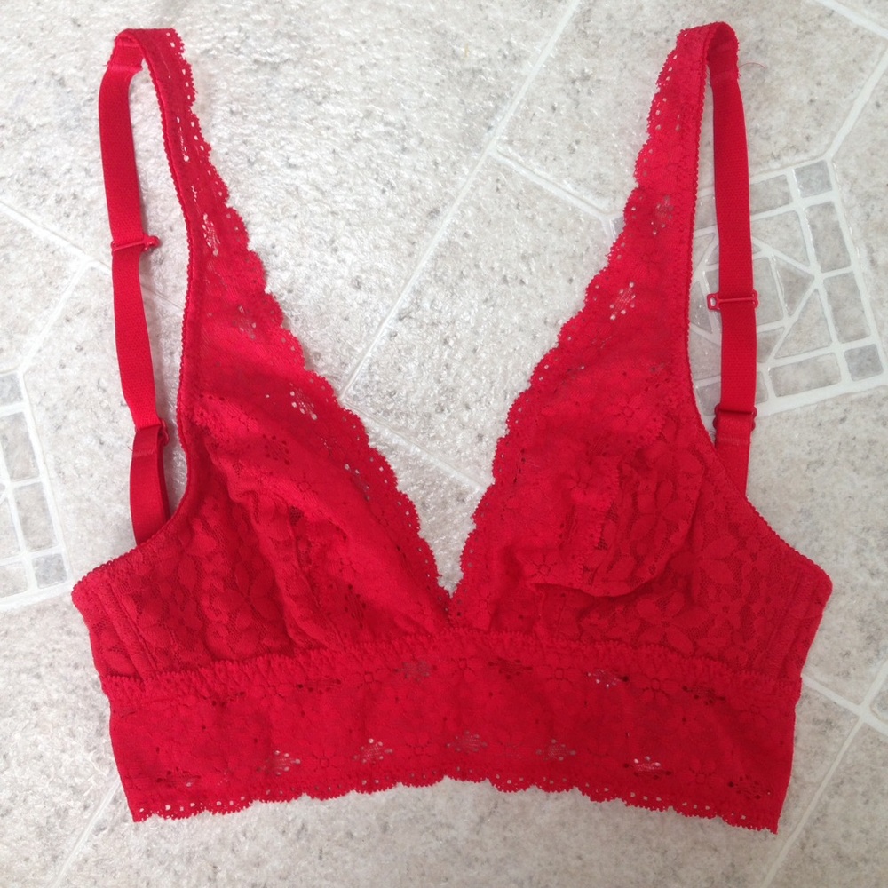 NWOT Red Lace Bralette