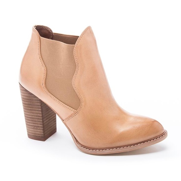 Leather Woodblock Ankle Bootie - Picture 3 of 5