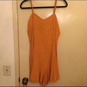 Vintage Yellow Polka Dot Romper