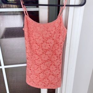 Coral Lace Cami