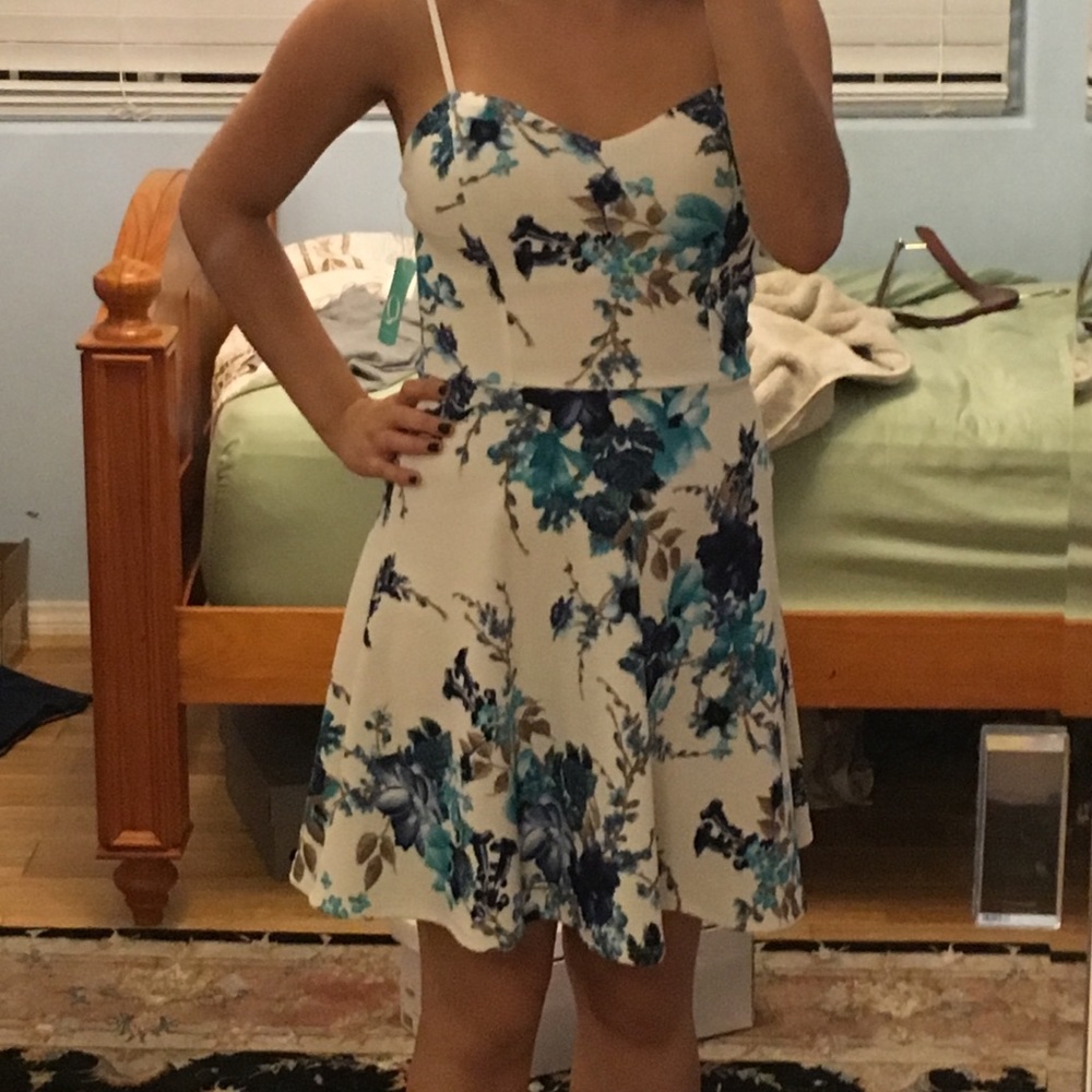 Fashion Q Summer floral cocktail dress flared