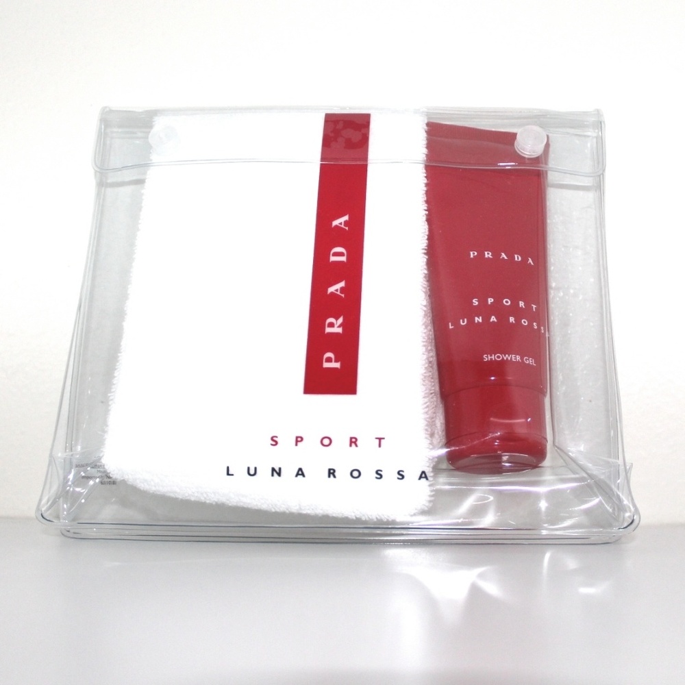 Prada Luna Rossa Travel Bag, Towel, and Shower Gel