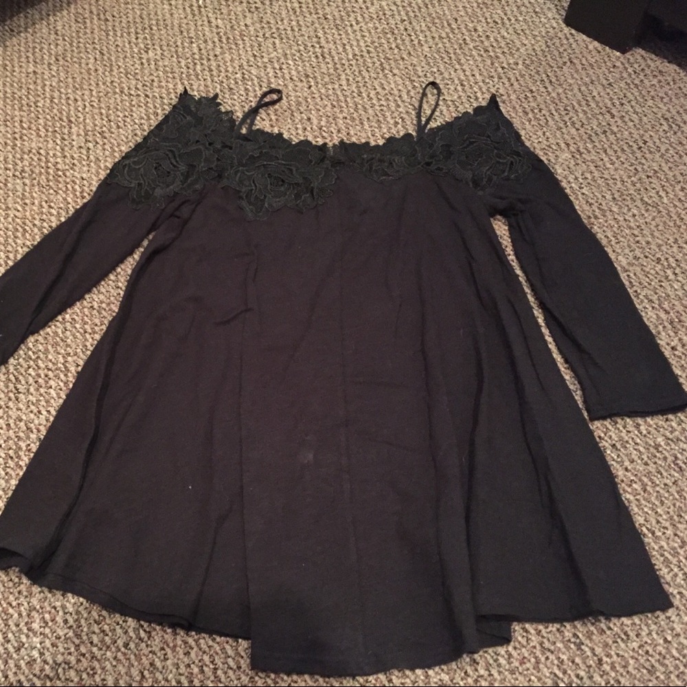 Off the shoulder lace top from Anthropologie