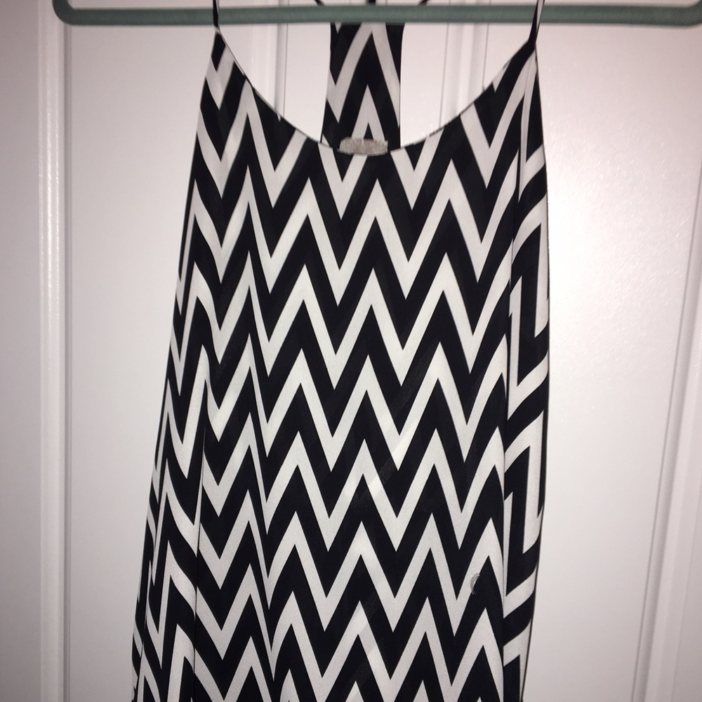 Black and White Chevron Tank Top