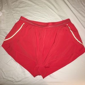 Orange lululemon shorts