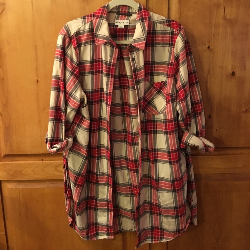 Ava & Viv plaid flannel shirt
