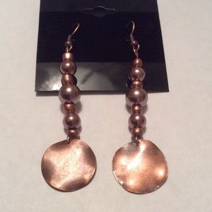 Copper colored earrings