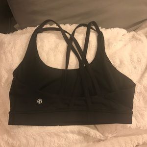 Lululemon black sports bra size 8