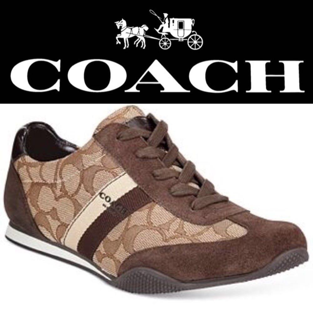 Coach canvas and suede shoes