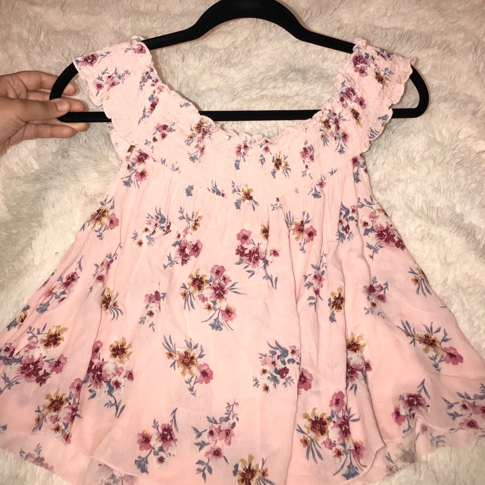 Pink floral top