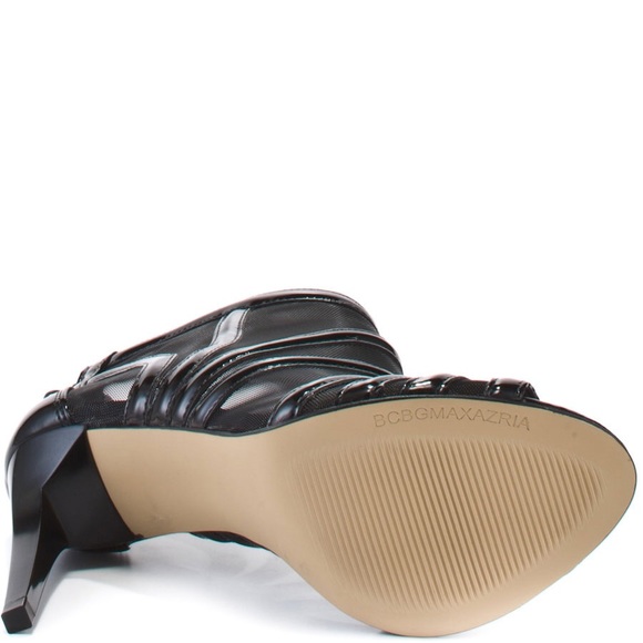 BRAND NEW BCBG MAXAZRIA Black leather BOOTIE HEELS - Picture 5 of 7