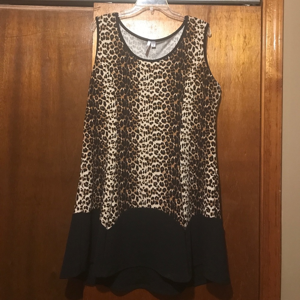 Plus size Cheetah print dress