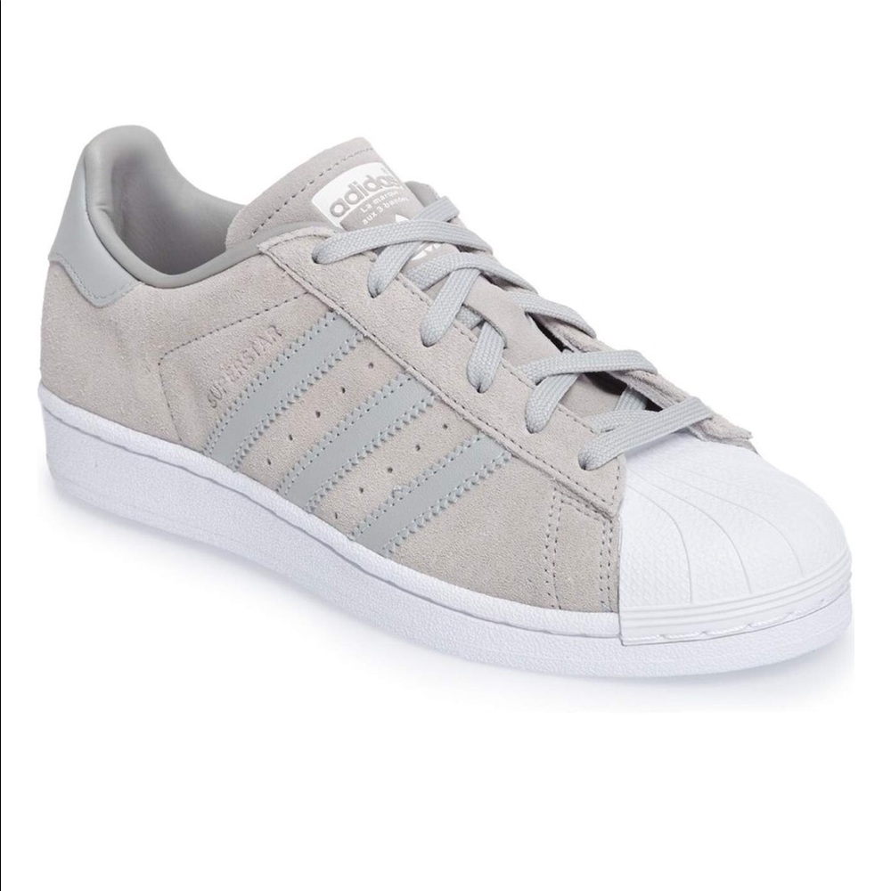 Adidas Superstars Grey Suede