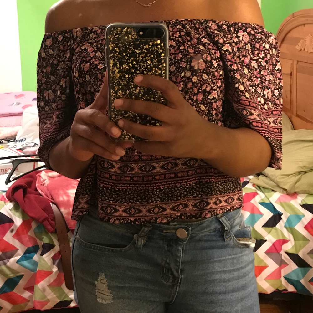 Floral Off The Shoulder Top